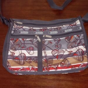 LeSportSac Large Crossbody Bag Kasey Hearts Purse - Y2K